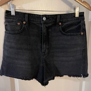 American Eagle Outfitters Black Denim Jean Shorts